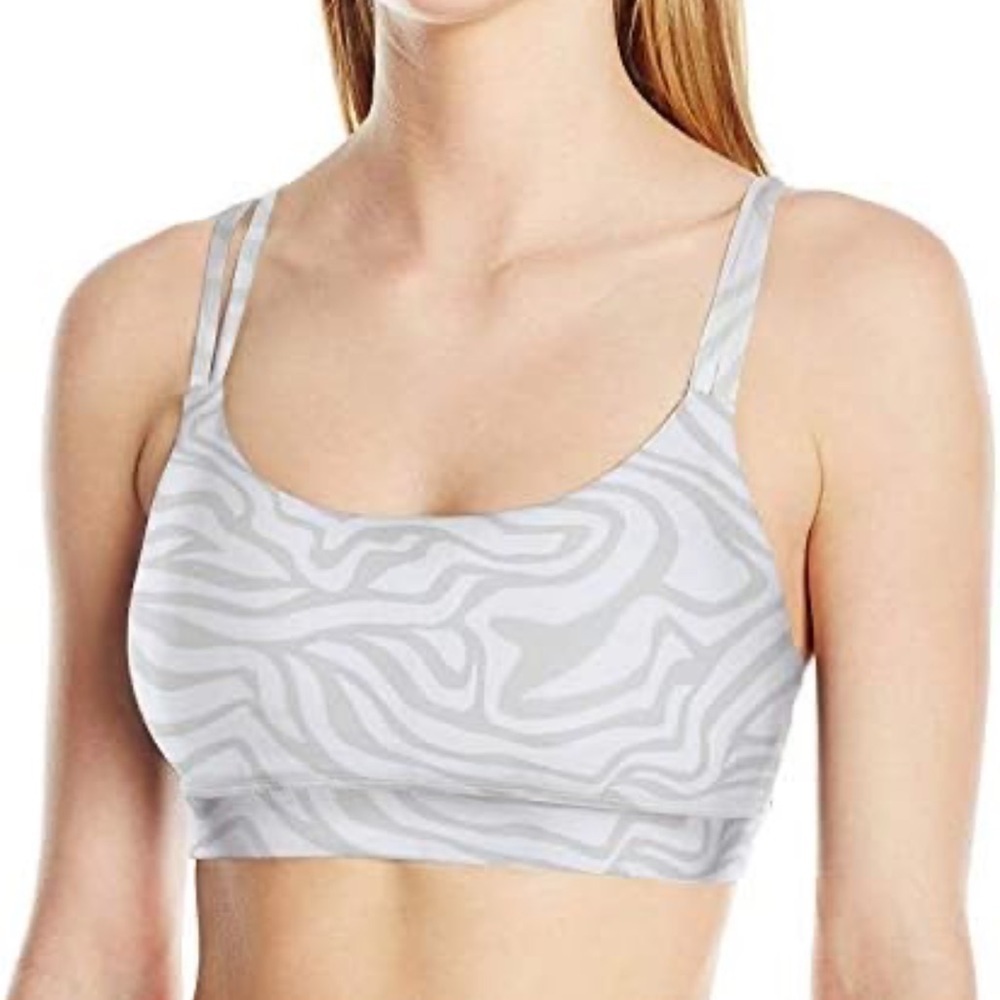 ALO YOGA work it out sports bra white zebra size XS yoga bra workout bra